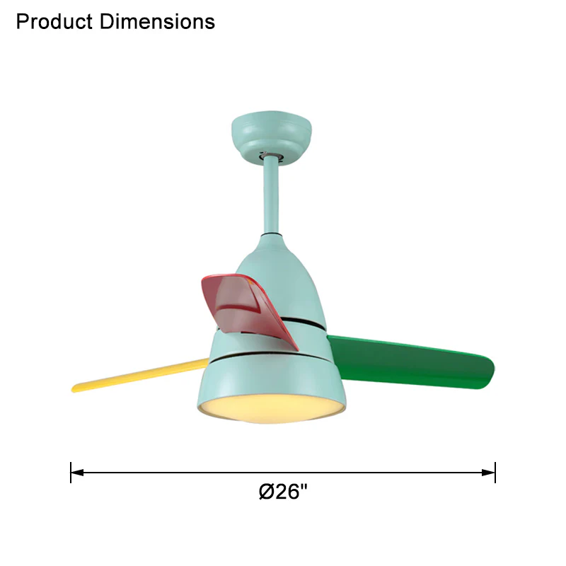 WOMO 3 Blade Tapered Ceiling Fan Lamp-WM5099 - Image 49