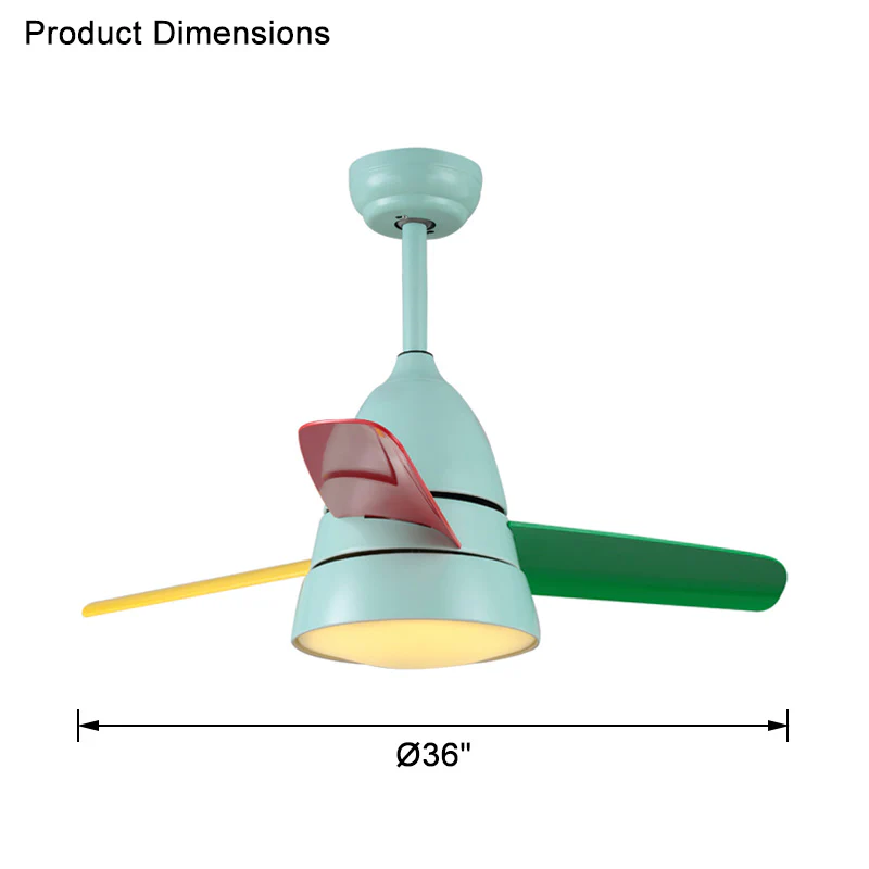 WOMO 3 Blade Tapered Ceiling Fan Lamp-WM5099 - Image 51