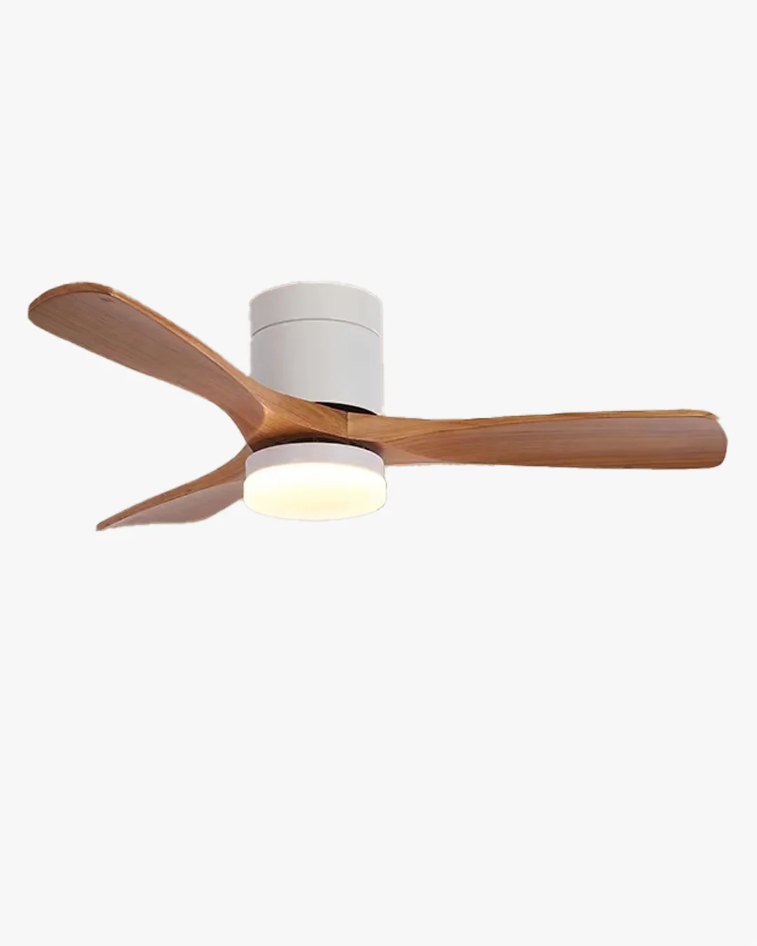 WOMO 3 Wood Blade Hugger Ceiling Fan Lamp-WM5116 - Image 3