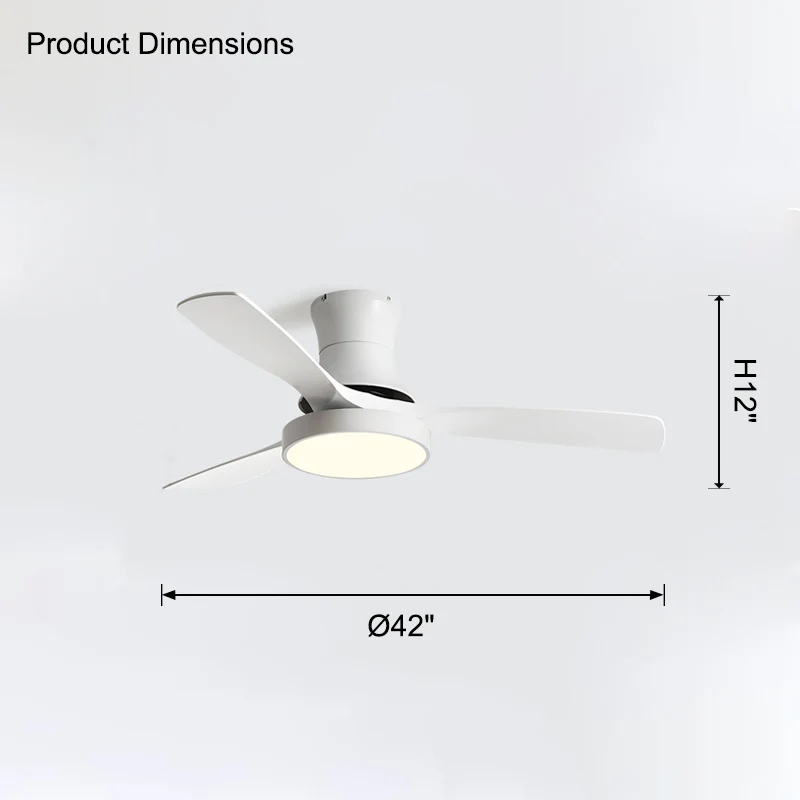 WOMO Low Profile Ceiling Fan Lamp-WM5124 - Image 14