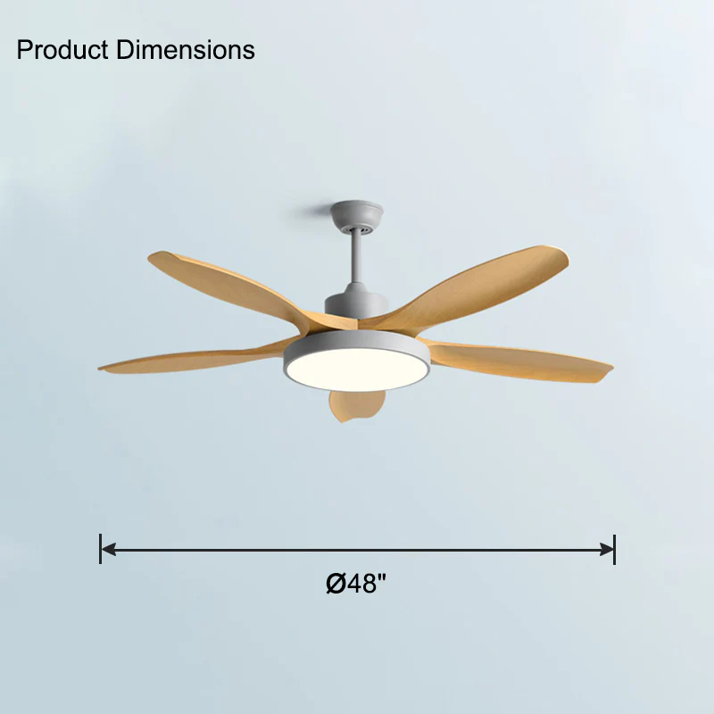 WOMO 5 Blade Modern Ceiling Fan Lamp-WM5129 - Image 42