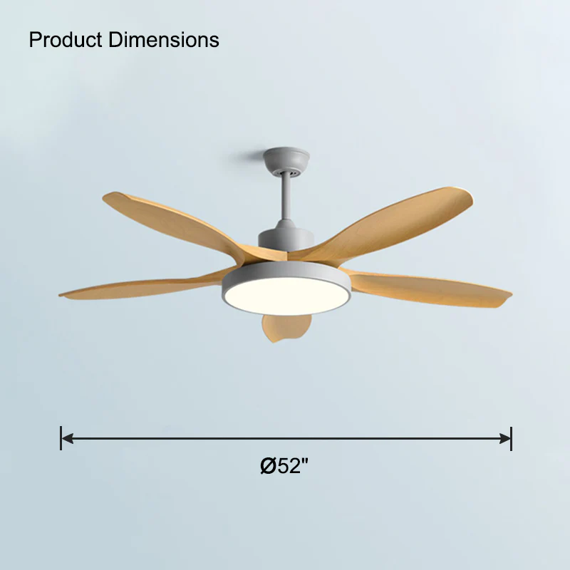 WOMO 5 Blade Modern Ceiling Fan Lamp-WM5129 - Image 44
