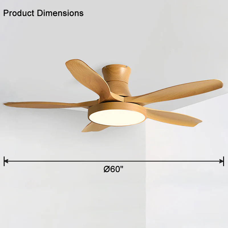 WOMO Scandi Large Flush Mount Ceiling Fan Lamp-WM5130 - Image 26