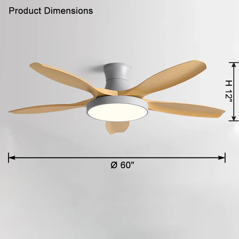 WOMO Scandi Large Flush Mount Ceiling Fan Lamp-WM5130 - Image 34