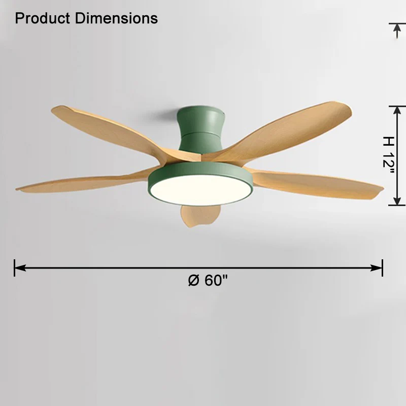 WOMO Scandi Large Flush Mount Ceiling Fan Lamp-WM5130 - Image 42