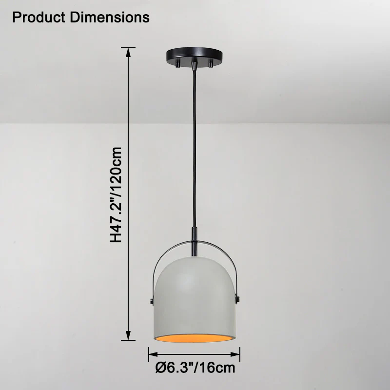 WOMO Concrete-like Bell Pendant Light-WM2565 - Image 9