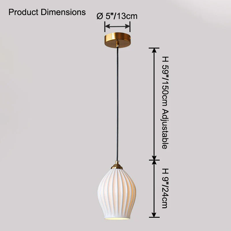 WOMO Ribbed Bud Ceramic Chandelier-WM2132a - Image 18