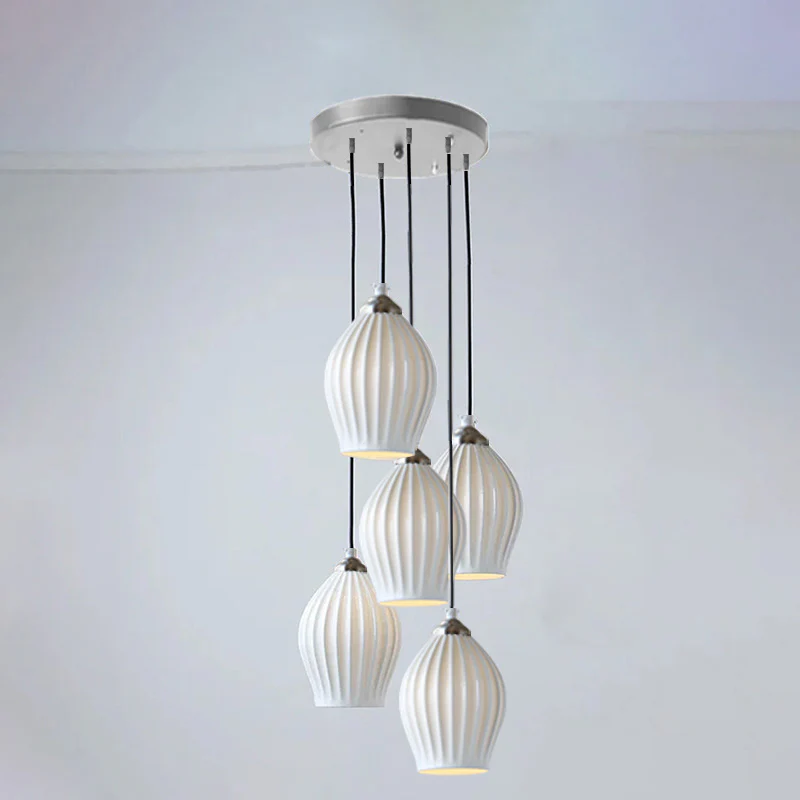 WOMO Ribbed Bud Ceramic Chandelier-WM2132a - Image 31