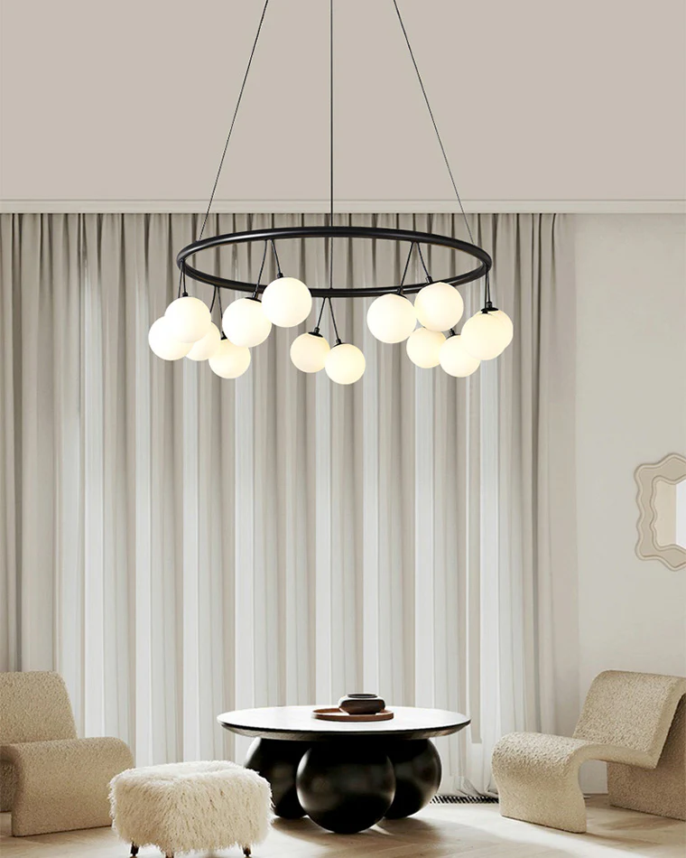 WOMO Cherry Glass Globe Chandelier-WM2318 - Image 5