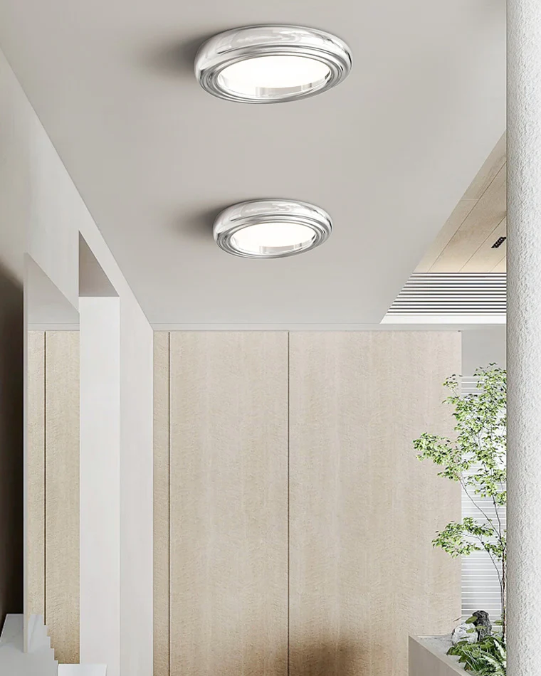 WOMO Dimmable Round Flat Chrome Ceiling Light-WM1064 - Image 11