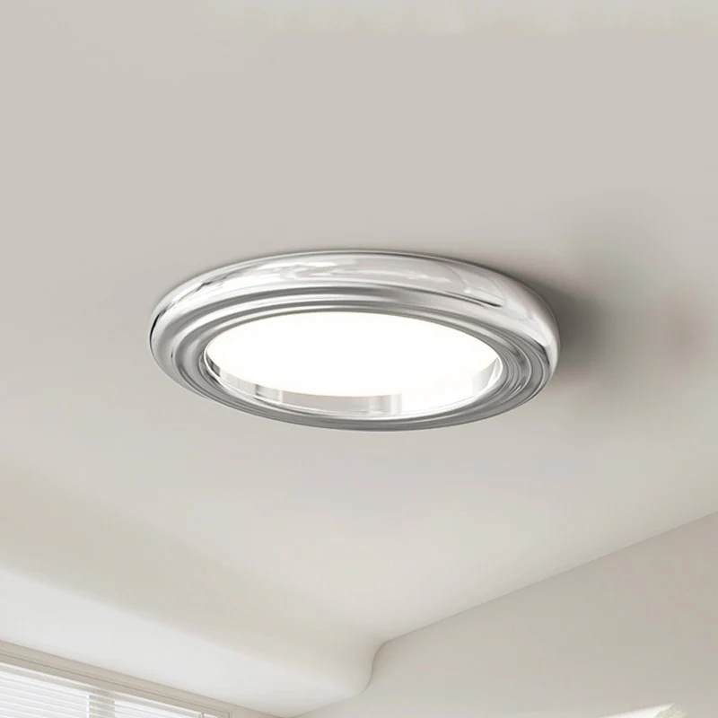 WOMO Dimmable Round Flat Chrome Ceiling Light-WM1064 - Image 13