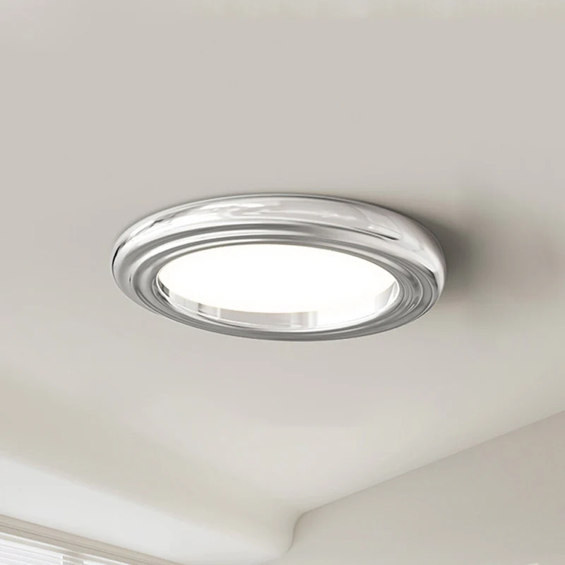 WOMO Dimmable Round Flat Chrome Ceiling Light-WM1064 - Image 15