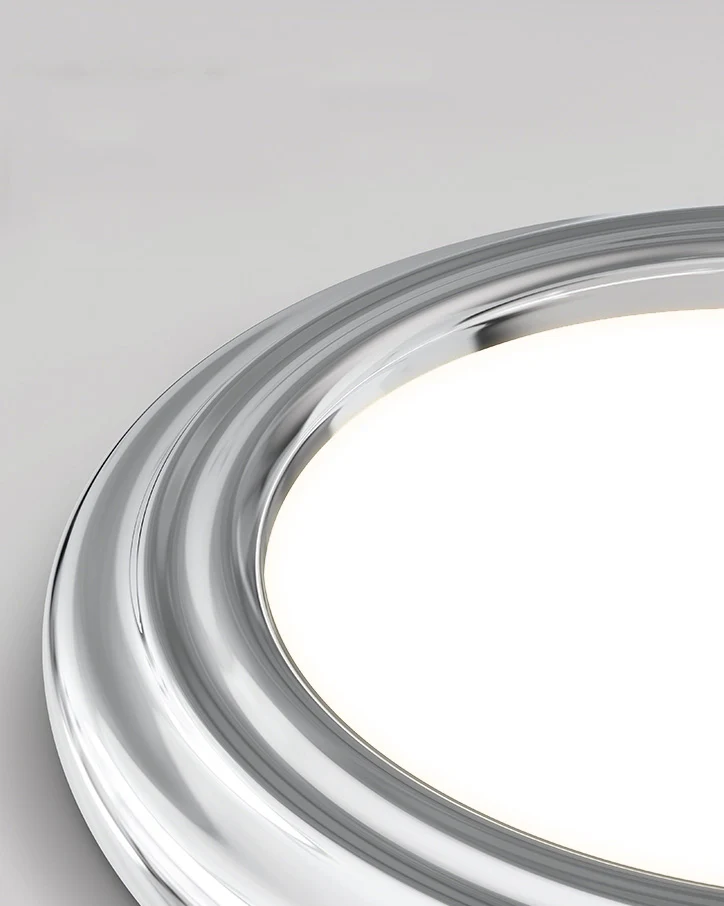 WOMO Dimmable Round Flat Chrome Ceiling Light-WM1064 - Image 7