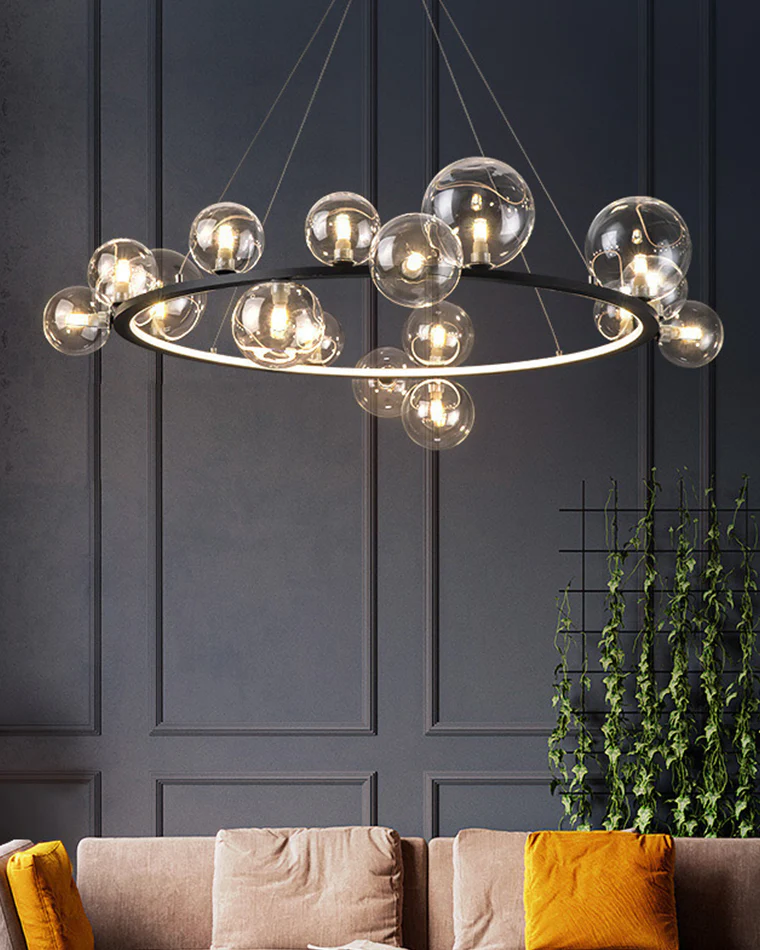 WOMO Circular Glass Bubble Chandelier-WM2493 - Image 3