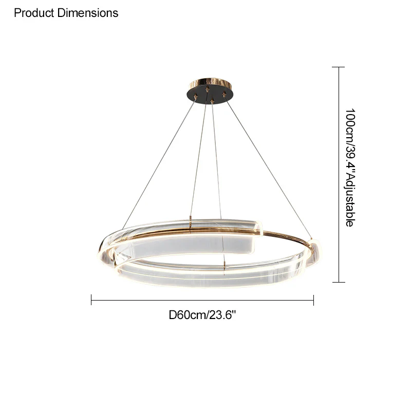 WOMO Gold Circular Led Chandelier-WM2165 - Image 21