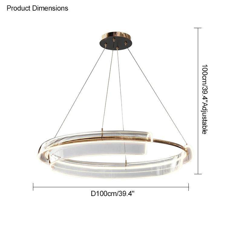 WOMO Gold Circular Led Chandelier-WM2165 - Image 23