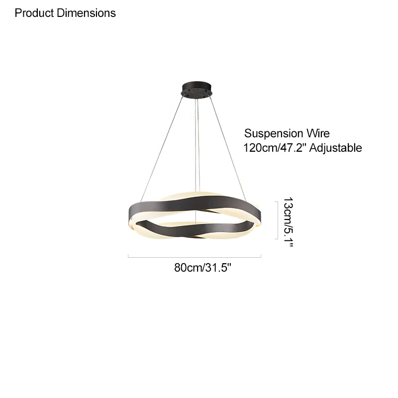 WOMO Wave Circular LED Chandelier-WM2195 - Image 29