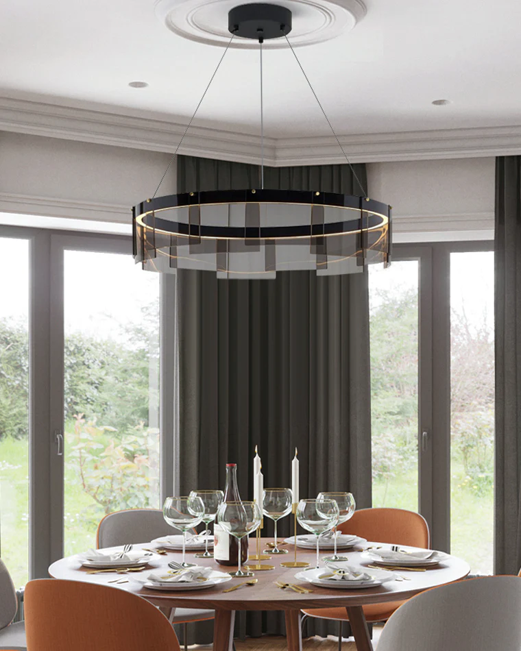 WOMO Smoked Glass Round Chandelier-WM2202 - Image 12