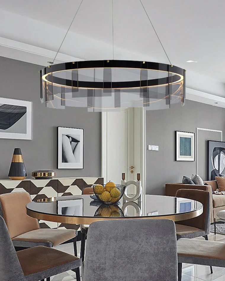 WOMO Smoked Glass Round Chandelier-WM2202 - Image 16