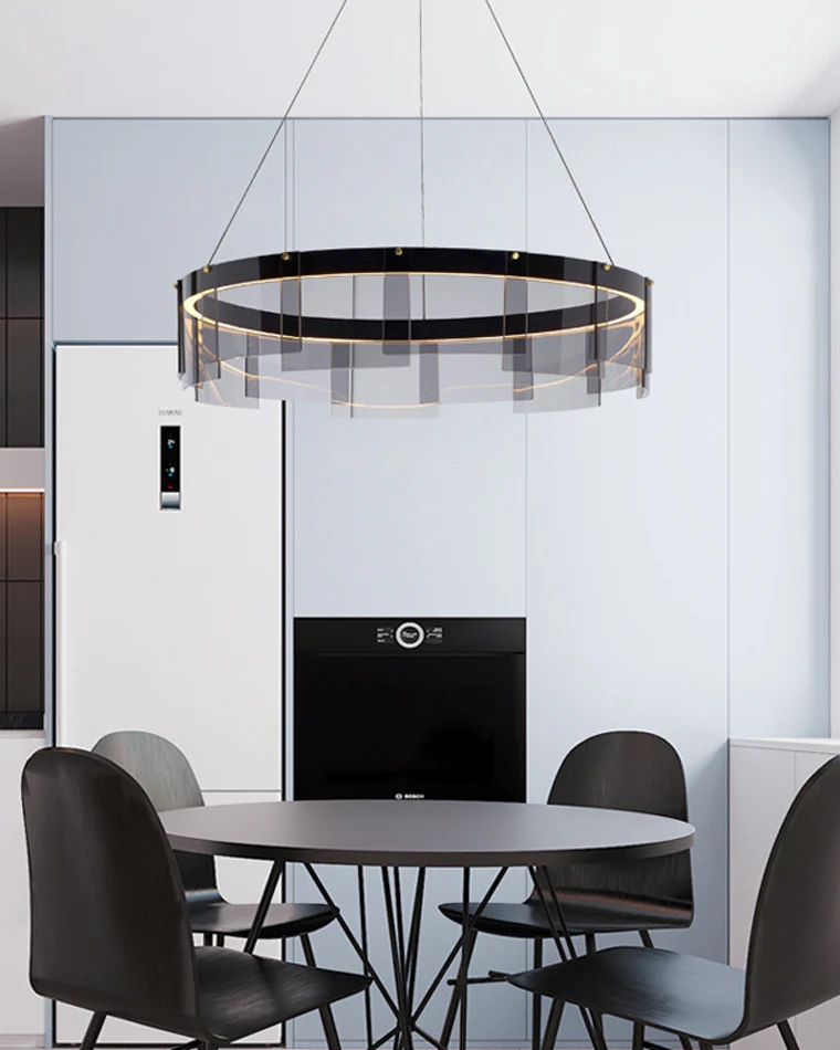 WOMO Smoked Glass Round Chandelier-WM2202 - Image 20