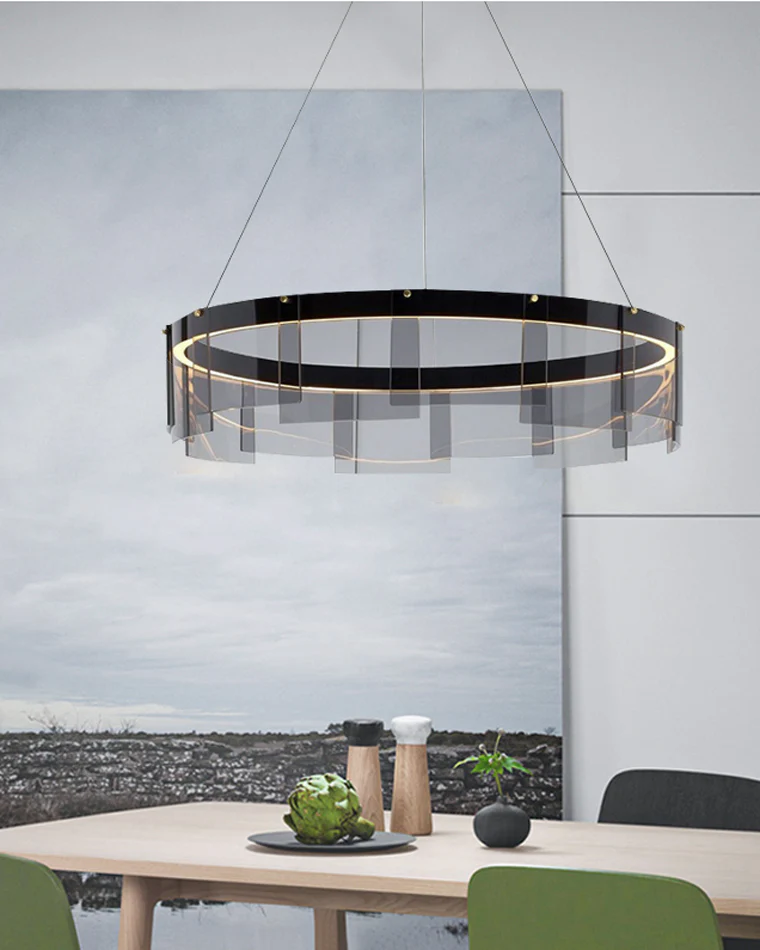 WOMO Smoked Glass Round Chandelier-WM2202 - Image 5