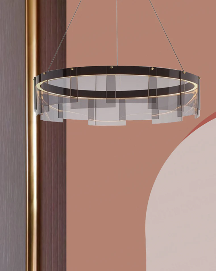 WOMO Smoked Glass Round Chandelier-WM2202 - Image 6