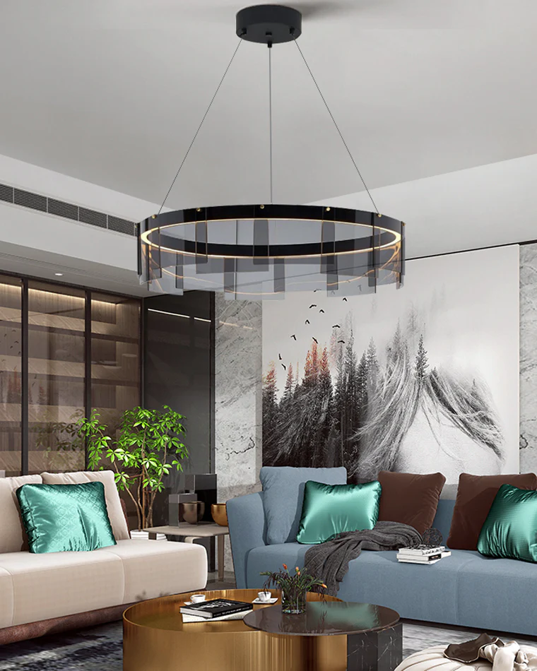 WOMO Smoked Glass Round Chandelier-WM2202 - Image 8