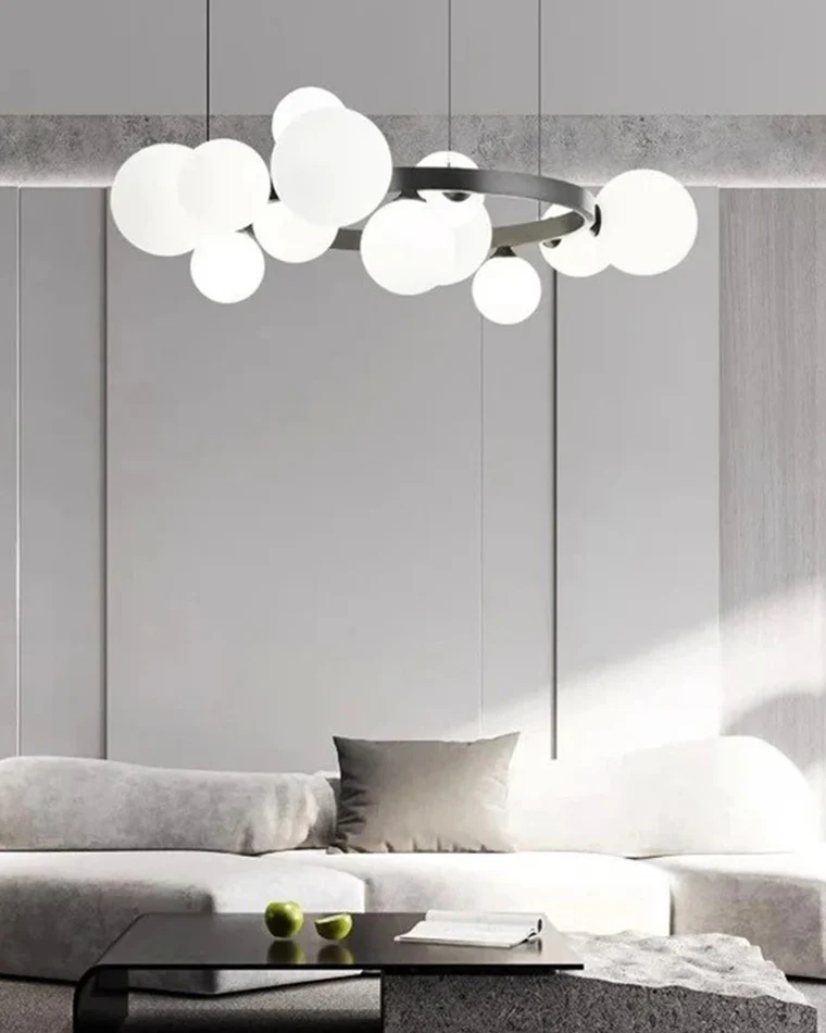 WOMO Circular Frosted Bubble Chandelier-WM2494 - Image 6