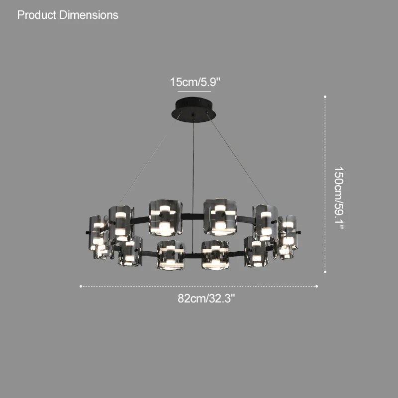 WOMO Modern Candle Round Chandelier-WM2218 - Image 19