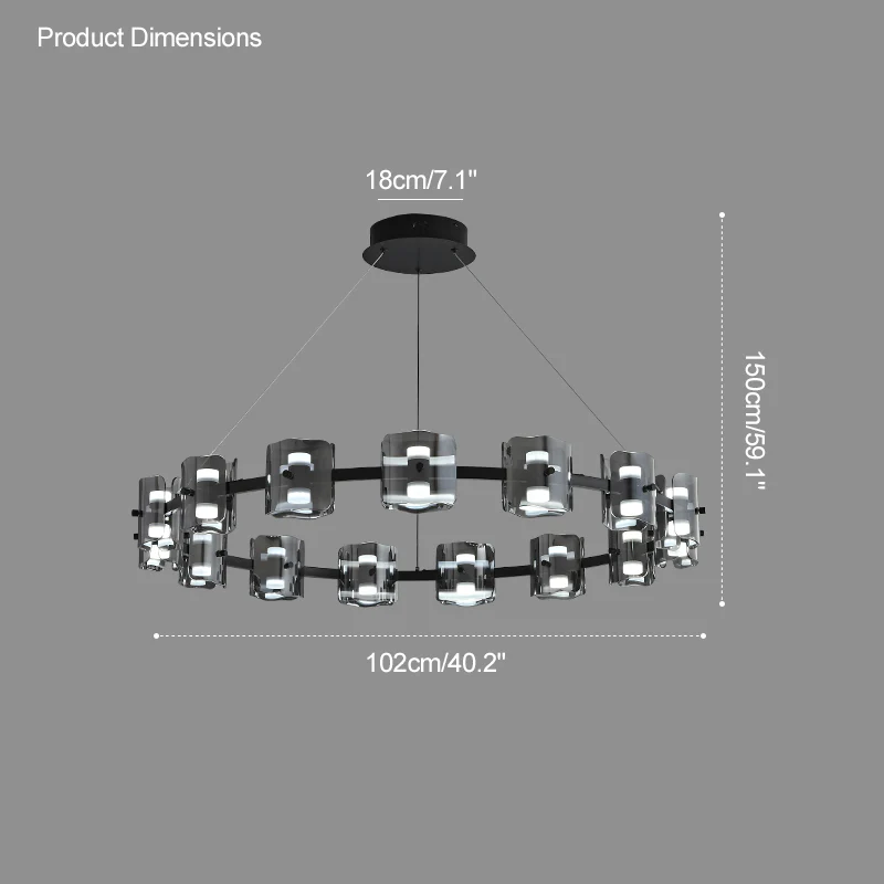 WOMO Modern Candle Round Chandelier-WM2218 - Image 21