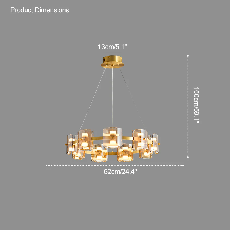 WOMO Modern Candle Round Chandelier-WM2218 - Image 27