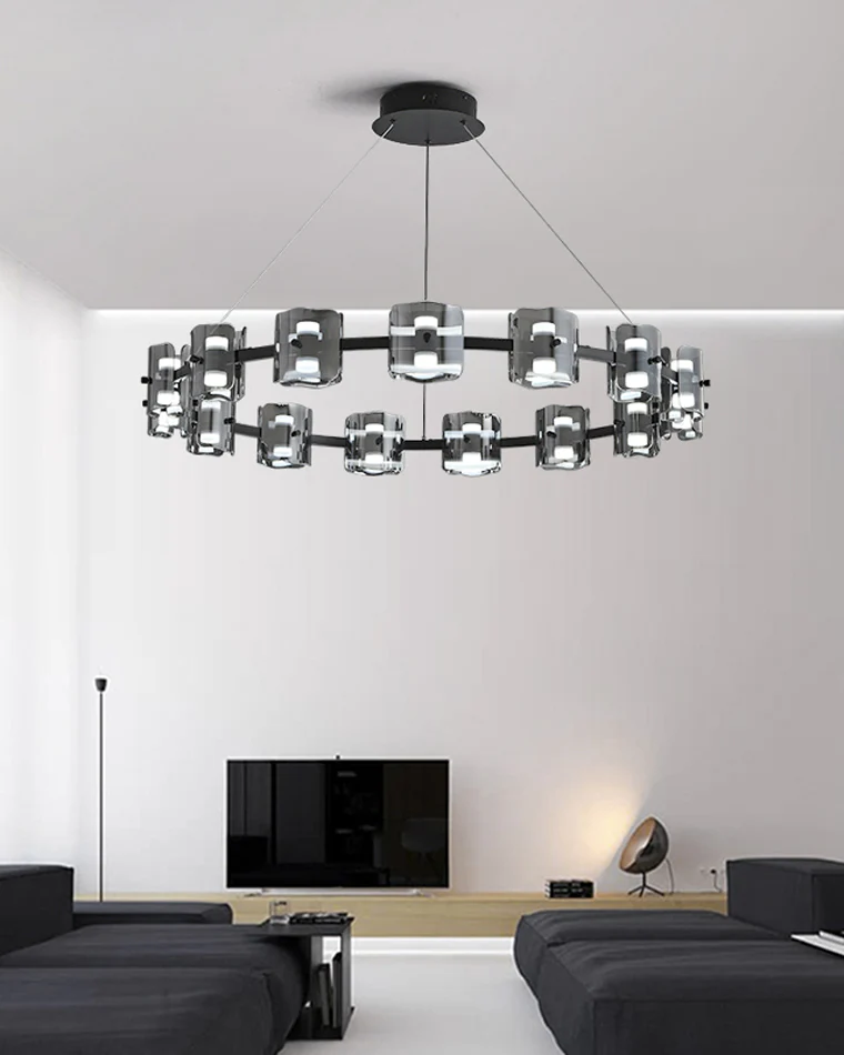 WOMO Modern Candle Round Chandelier-WM2218 - Image 3