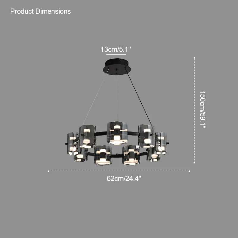 WOMO Modern Candle Round Chandelier-WM2218 - Image 36
