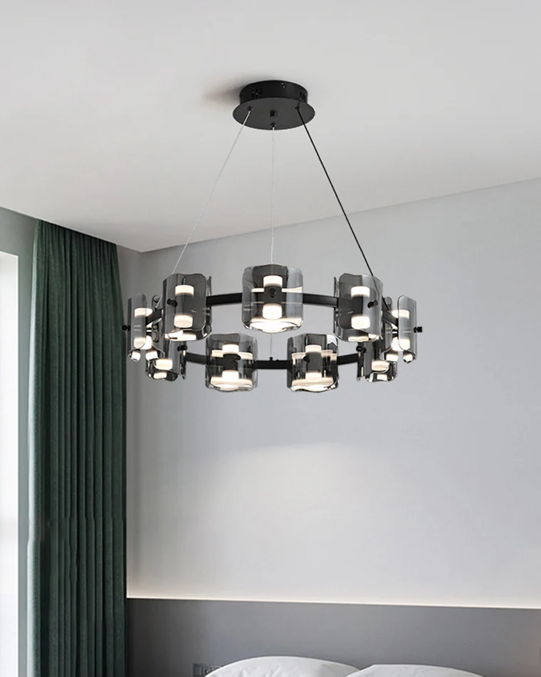 WOMO Modern Candle Round Chandelier-WM2218 - Image 58