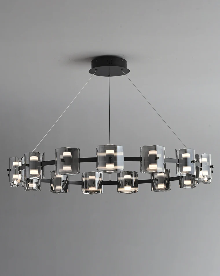 WOMO Modern Candle Round Chandelier-WM2218 - Image 73