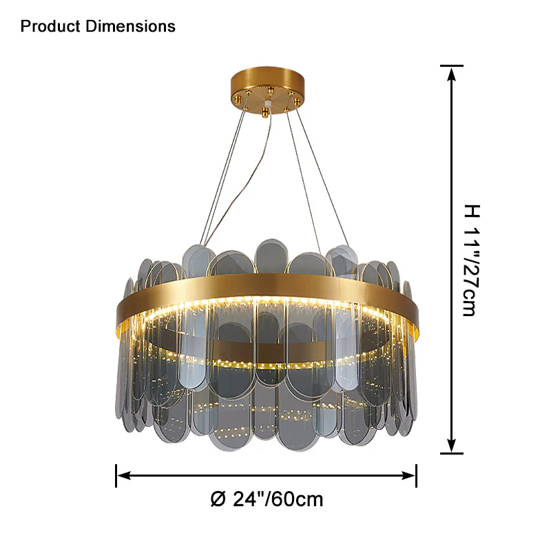 WOMO Circular Glass Chandelier-WM2409 - Image 11