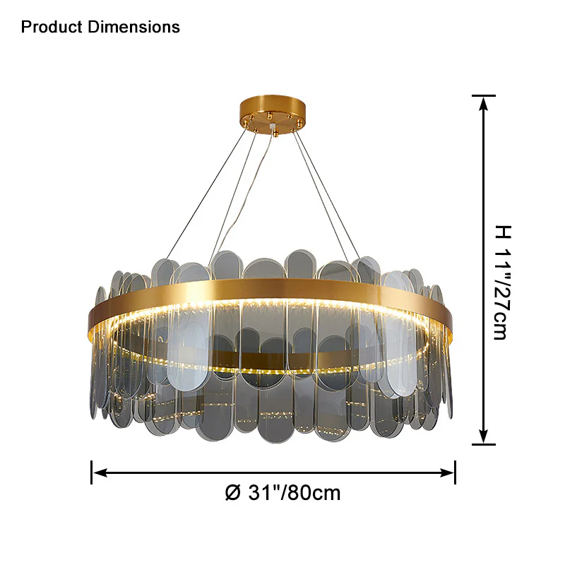 WOMO Circular Glass Chandelier-WM2409 - Image 13