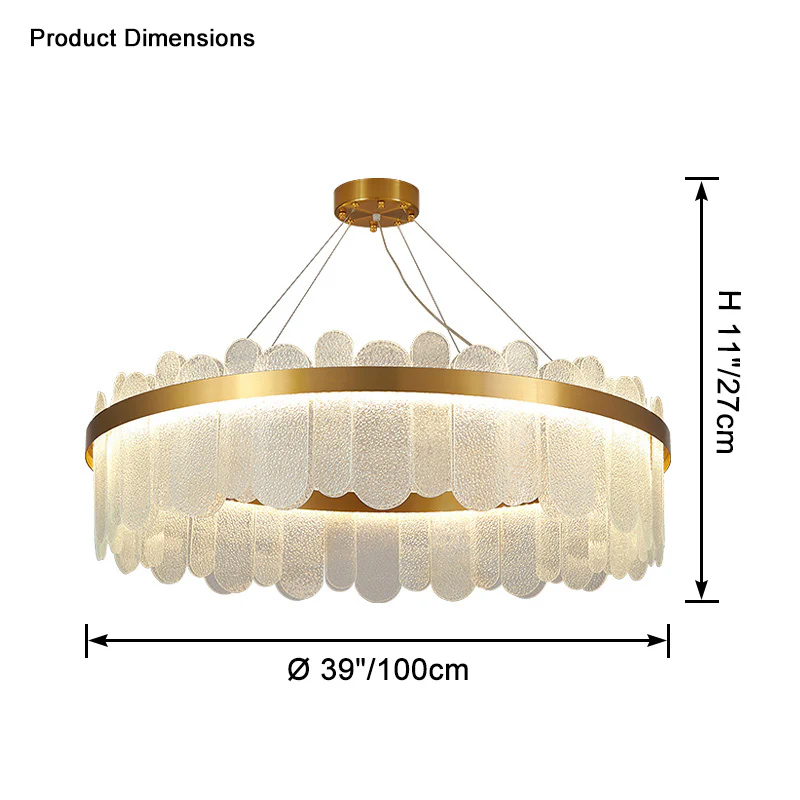 WOMO Circular Glass Chandelier-WM2409 - Image 24