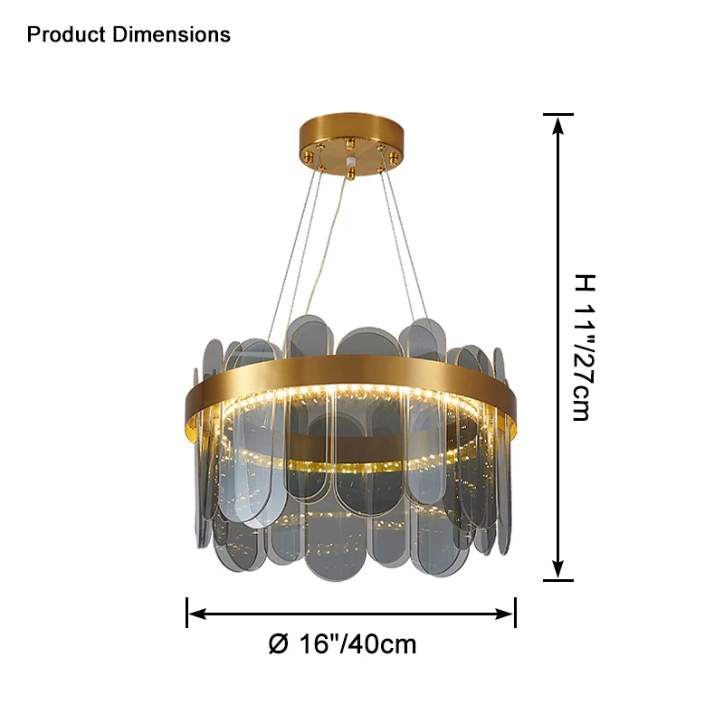 WOMO Circular Glass Chandelier-WM2409 - Image 9