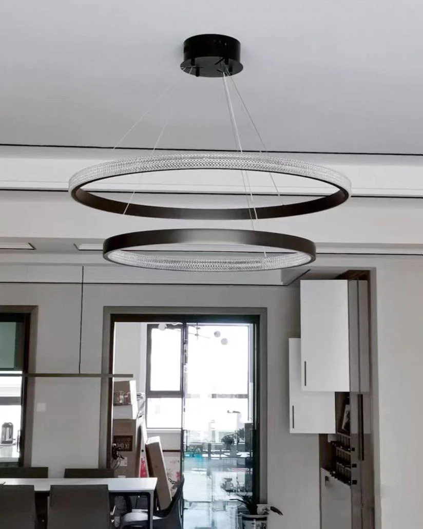 WOMO Tiered Circular Led Brass Chandelier-WM2347 - Image 13
