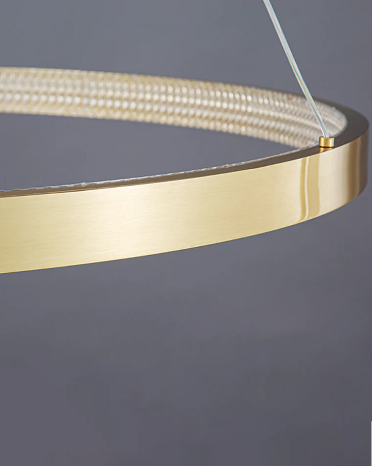 WOMO Tiered Circular Led Brass Chandelier-WM2347 - Image 14