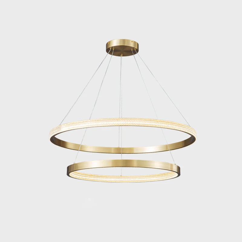 WOMO Tiered Circular Led Brass Chandelier-WM2347 - Image 16