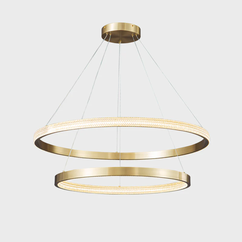 WOMO Tiered Circular Led Brass Chandelier-WM2347 - Image 18
