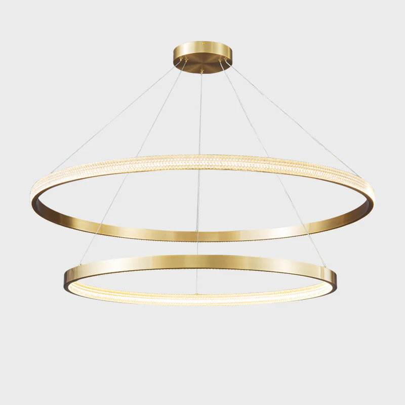 WOMO Tiered Circular Led Brass Chandelier-WM2347 - Image 20