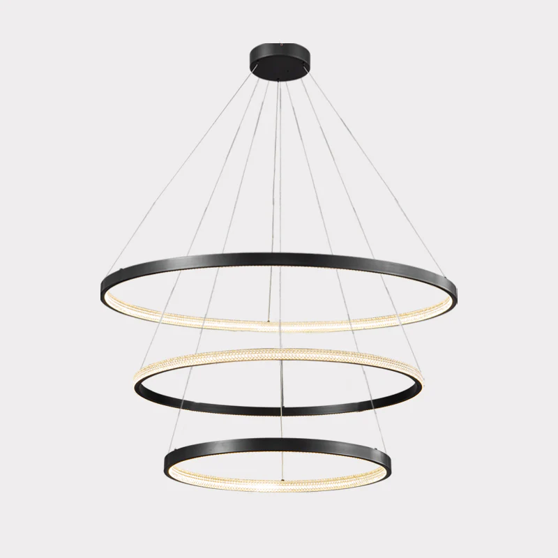 WOMO Tiered Circular Led Brass Chandelier-WM2347 - Image 36