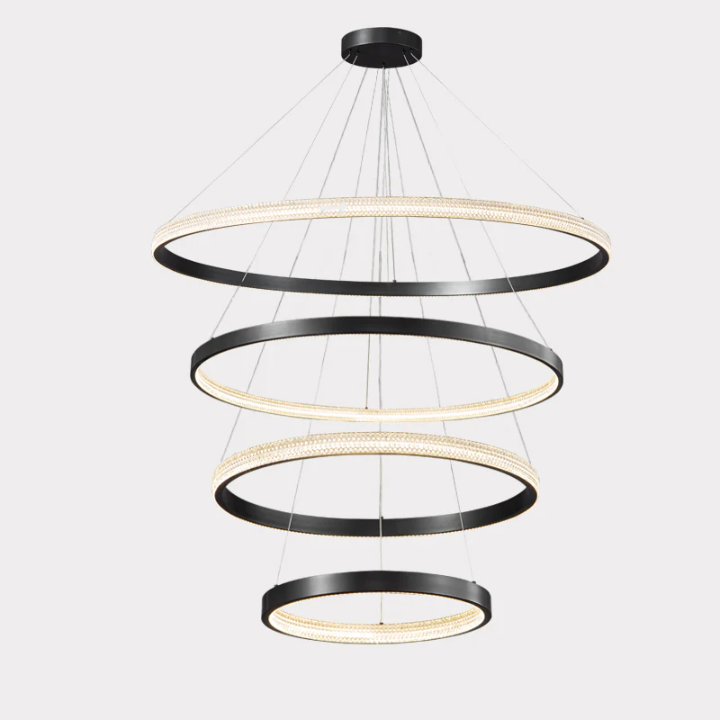 WOMO Tiered Circular Led Brass Chandelier-WM2347 - Image 38