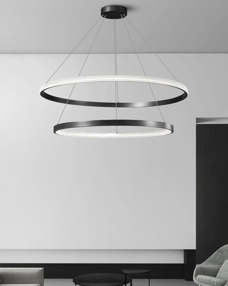 WOMO Tiered Circular Led Brass Chandelier-WM2347 - Image 6