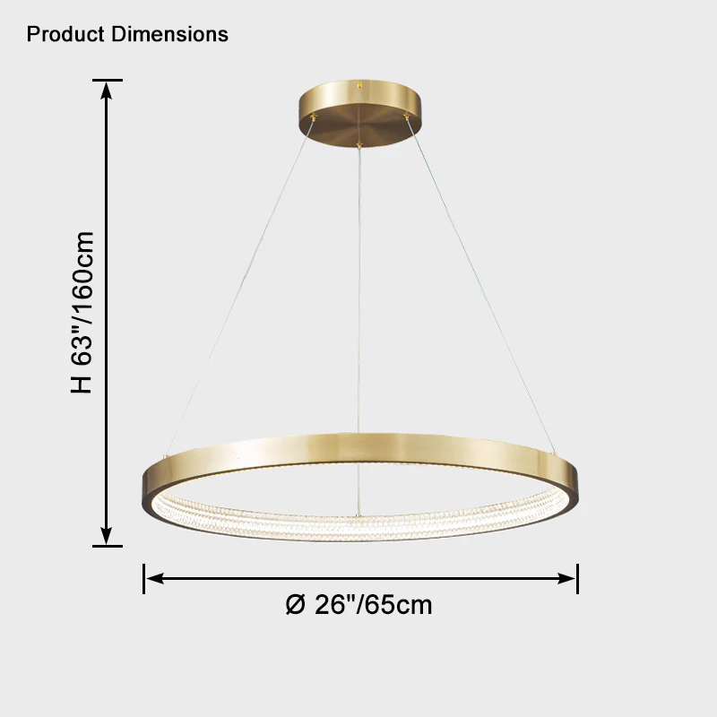 WOMO Circular Led Brass Chandelier-WM2357 - Image 13