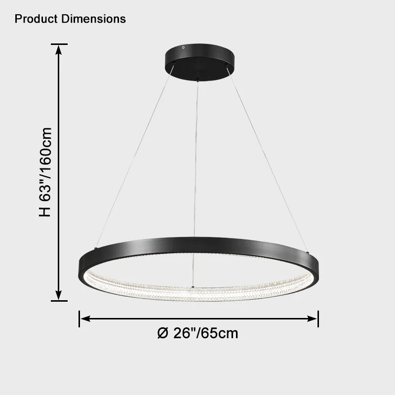WOMO Circular Led Brass Chandelier-WM2357 - Image 21