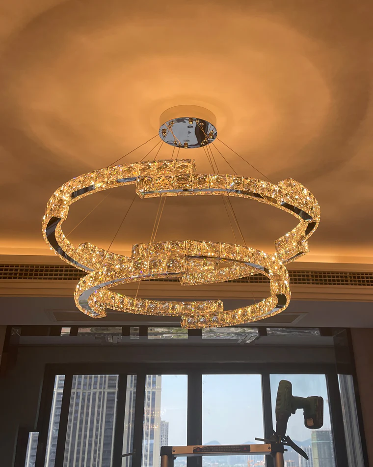 WOMO Circular Led Crystal Chandelier-WM2399 - Image 10